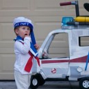 Toddler Stay Puft Marshmallow Man Costume and Stroller Ghostbuster Mobile