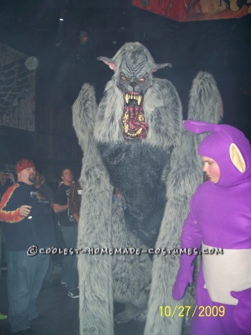 Giant Homemade Werewolf Costume on Stilts
