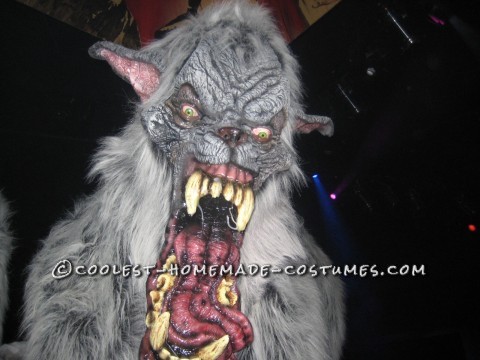 Giant Homemade Werewolf Costume on Stilts