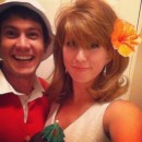 Gilligan and Ginger DIY Couple Halloween Costume (And The Professor, Too)