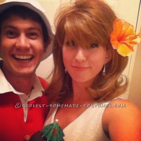 Gilligan and Ginger DIY Couple Halloween Costume (And The Professor, Too)