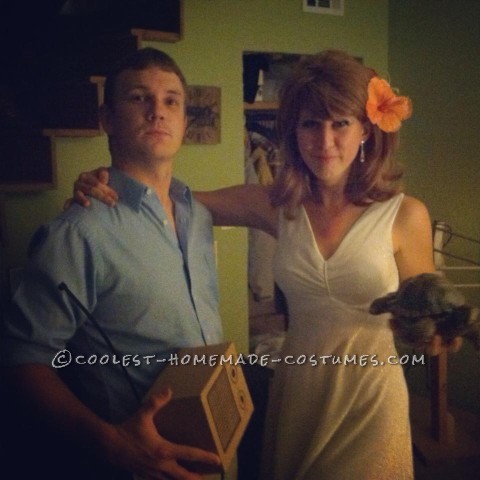 Gilligan and Ginger DIY Couple Halloween Costume (And The Professor, Too)