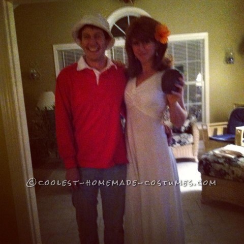 Gilligan and Ginger DIY Couple Halloween Costume (And The Professor, Too)
