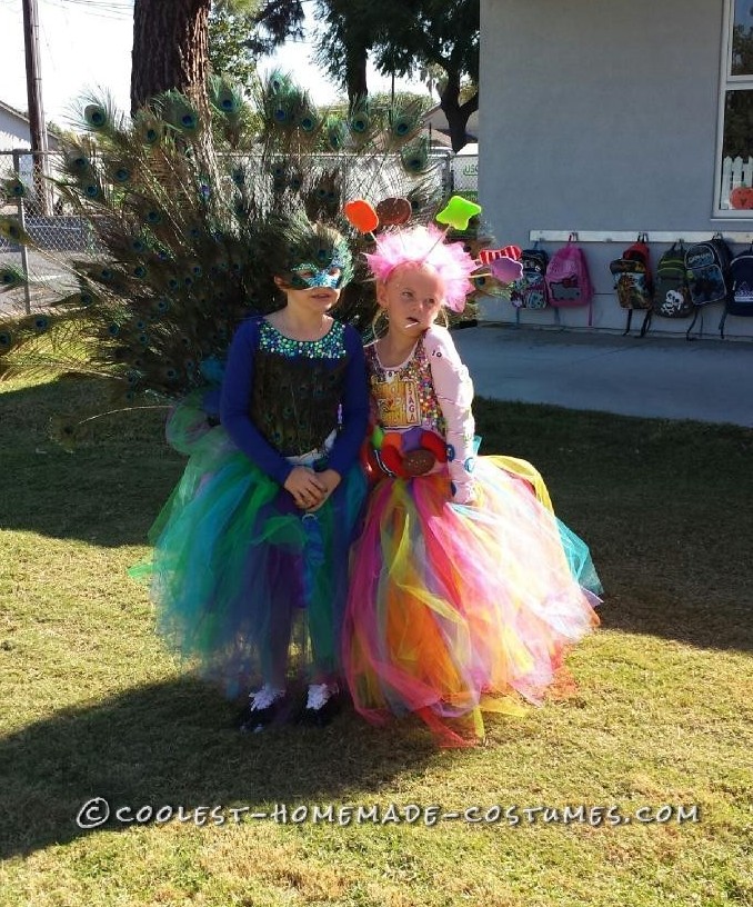 Cool Candy Crush Princess and Peacock Girl Costumes
