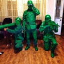 Green Plastic Army Toy Soldier Group Halloween Costume