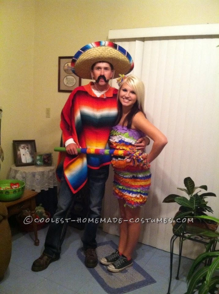 Cool Hombre and Pinata Couple Halloween Costume