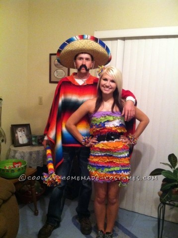 Cool Hombre and Pinata Couple Halloween Costume