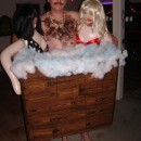 Homemade Hairy Hot-Tub Guy with Hotties Costume