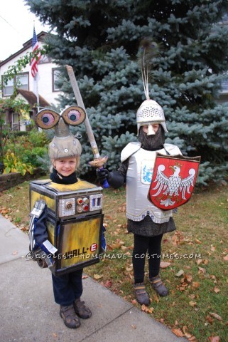 Homemade Cardboard Box Halloween Wall-E Costume