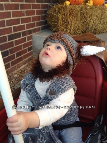 Funny (and Comfy) Baby Halloween Costume: Hudson the Baby Viking