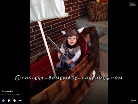 Funny (and Comfy) Baby Halloween Costume: Hudson the Baby Viking