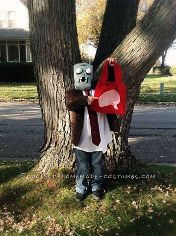 Plants vs. Zombies Flag Zombie Costume: I want BRAINS!