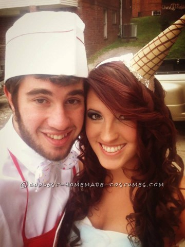 Coolest Ice Cream Cone and Ice Cream Man Couple Halloween Costume