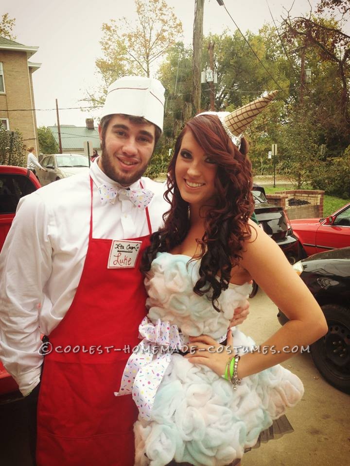 Coolest Ice Cream Cone and Ice Cream Man Couple Halloween Costume