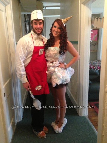 Coolest Ice Cream Cone and Ice Cream Man Couple Halloween Costume