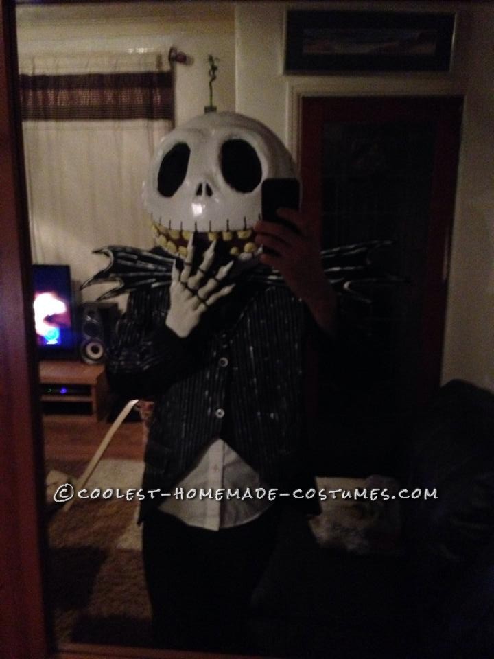 Cool Jack Skellington Homemade Mask and Costume