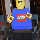 Not-So-Mini Lego Minifigure Homemade Halloween Costume