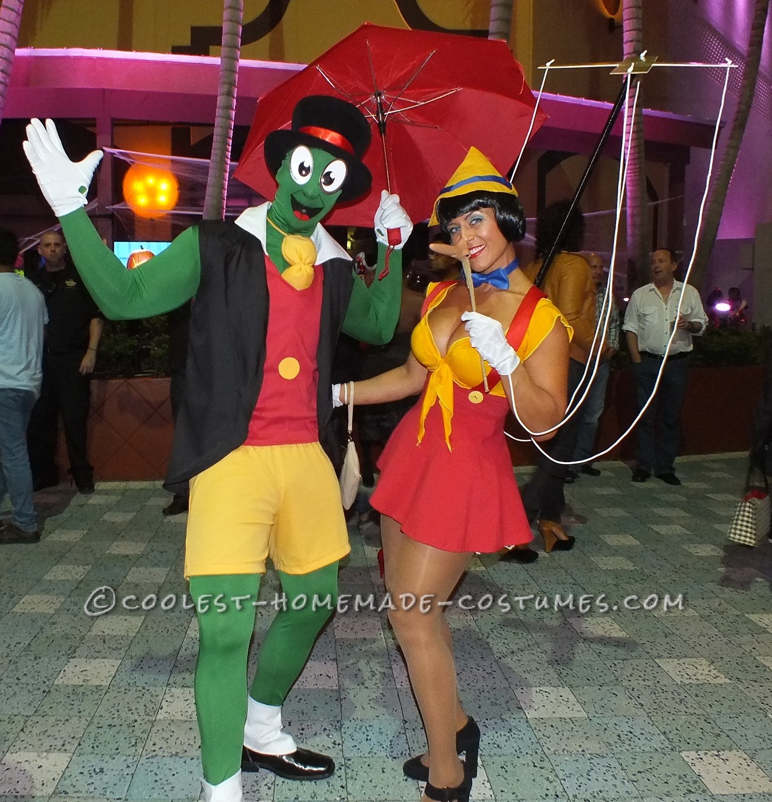 Jiminy and Sexy Pinnochio Couple Halloween Costume