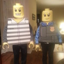 Coolest Homemade Prisoner and Policeman LEGO Minifigure Costumes