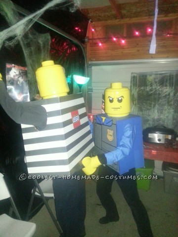 Coolest Homemade Prisoner and Policeman LEGO Minifigure Costumes