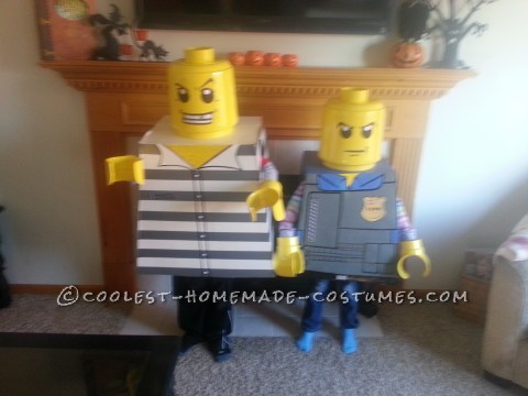 Coolest Homemade Prisoner and Policeman LEGO Minifigure Costumes