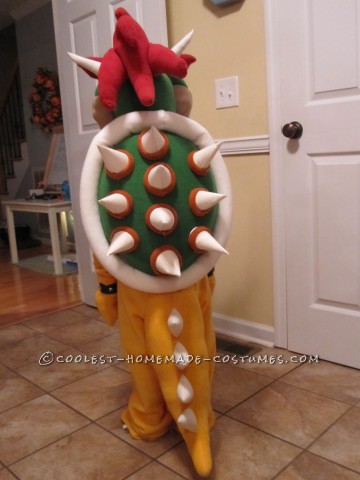 Lifelike Bowser Costume for 5 Year Old Boy