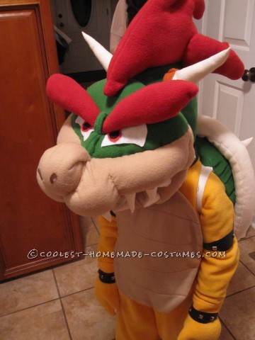 Lifelike Bowser Costume for 5 Year Old Boy