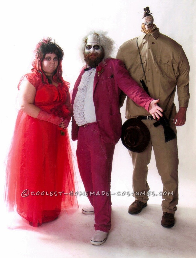 Awesome Beetlejuice, Lydia and Shrunken Head Group Costumes