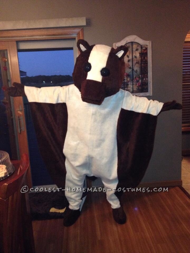 Mascot-Style Flying Squirrel Costume