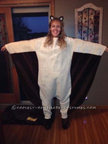 Mascot-Style Flying Squirrel Costume