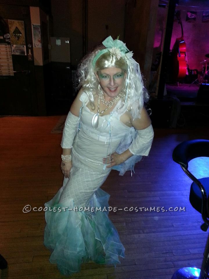 Mermaid Costume Made from Curtains