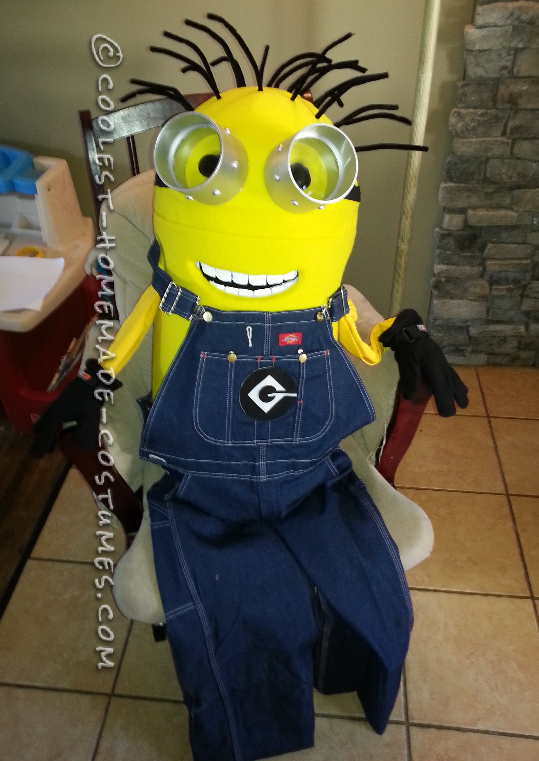 Coolest Homemade Minion Dave Costume for a Boy