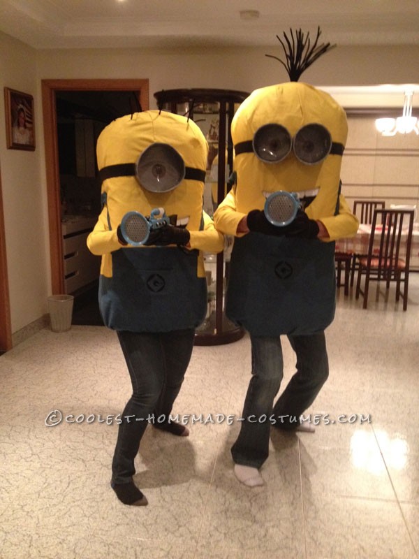 Coolest DIY Minions Despicable Me Couple Halloween Costume