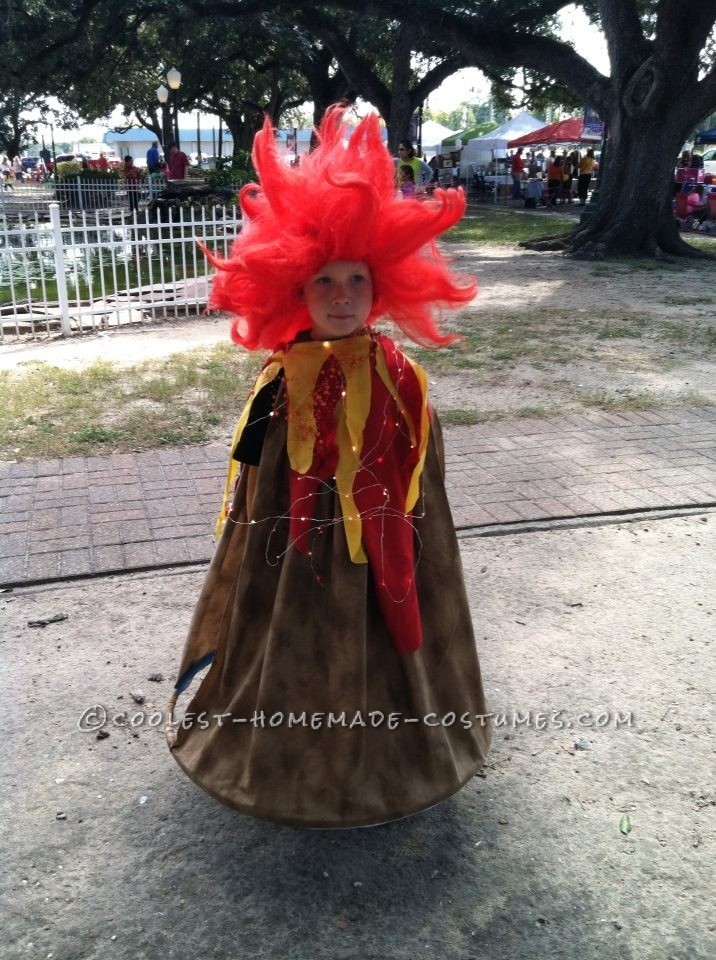 Erupting Mount Vesuvius Costume for a Kindergartener