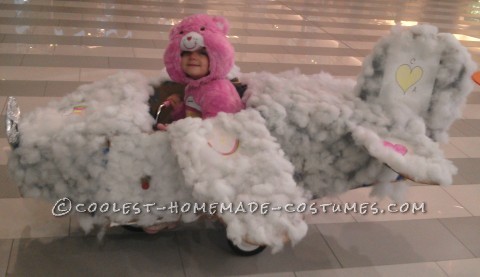 Cute DIY Toddler Costume: Care Bear Riding Her Very Own Cloud Plane