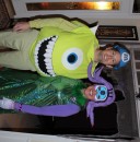 Coolest DIY Mike Wazowski and Celia Mae Costumes