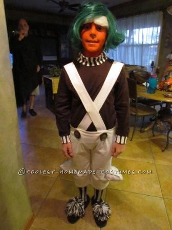 Cool Homemade Boy's Oompa Loompa Costume