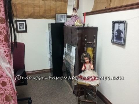 Creepy Doll Costumes in a Creepy Office Dollhouse