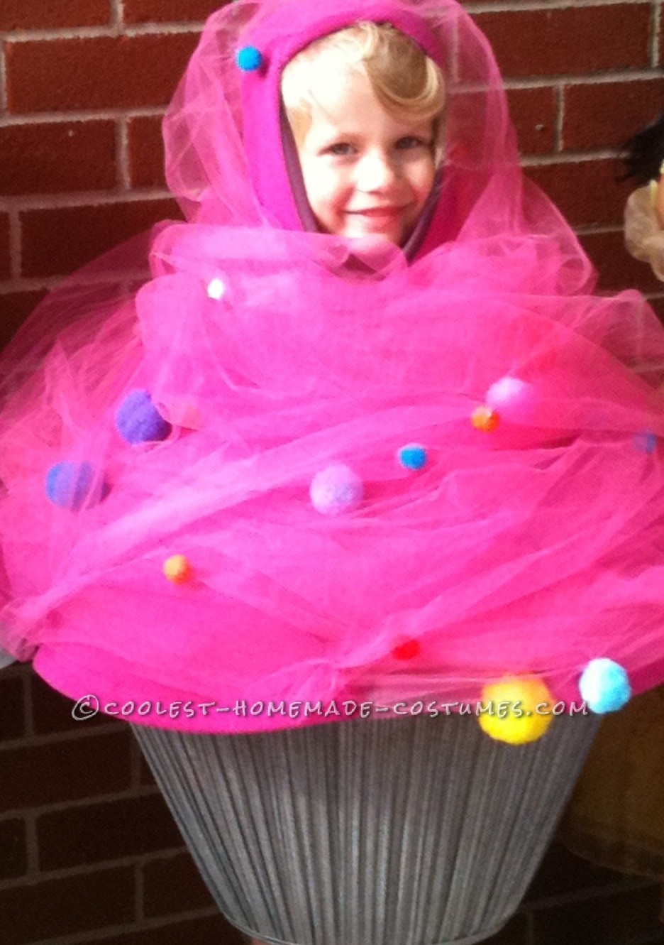 Pink Cupcake Toddler Costume with Sprinkles and a Cherry on Top