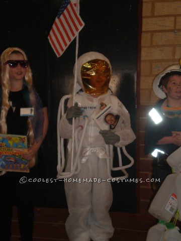 Homemade Astronaut Costume in Honor of Neil Armstrong