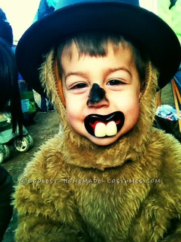 Punxsutawney Phil Groundhog Costume for a Toddler