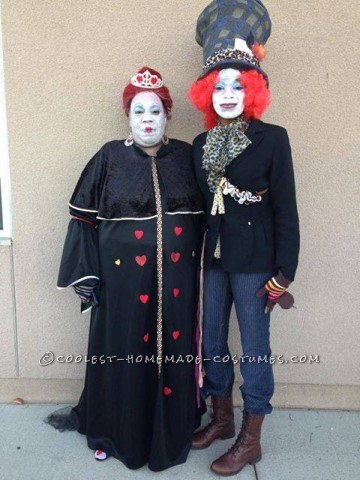 Queen of Hearts and the Mad Hatter Couple Costume