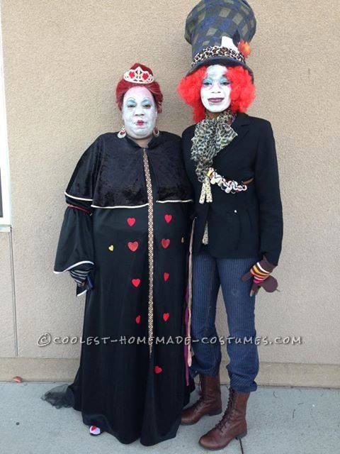 DIY Queen of Hearts and Mad Hatter Alice and Wonderland Costumes - THE FELT  HABIT