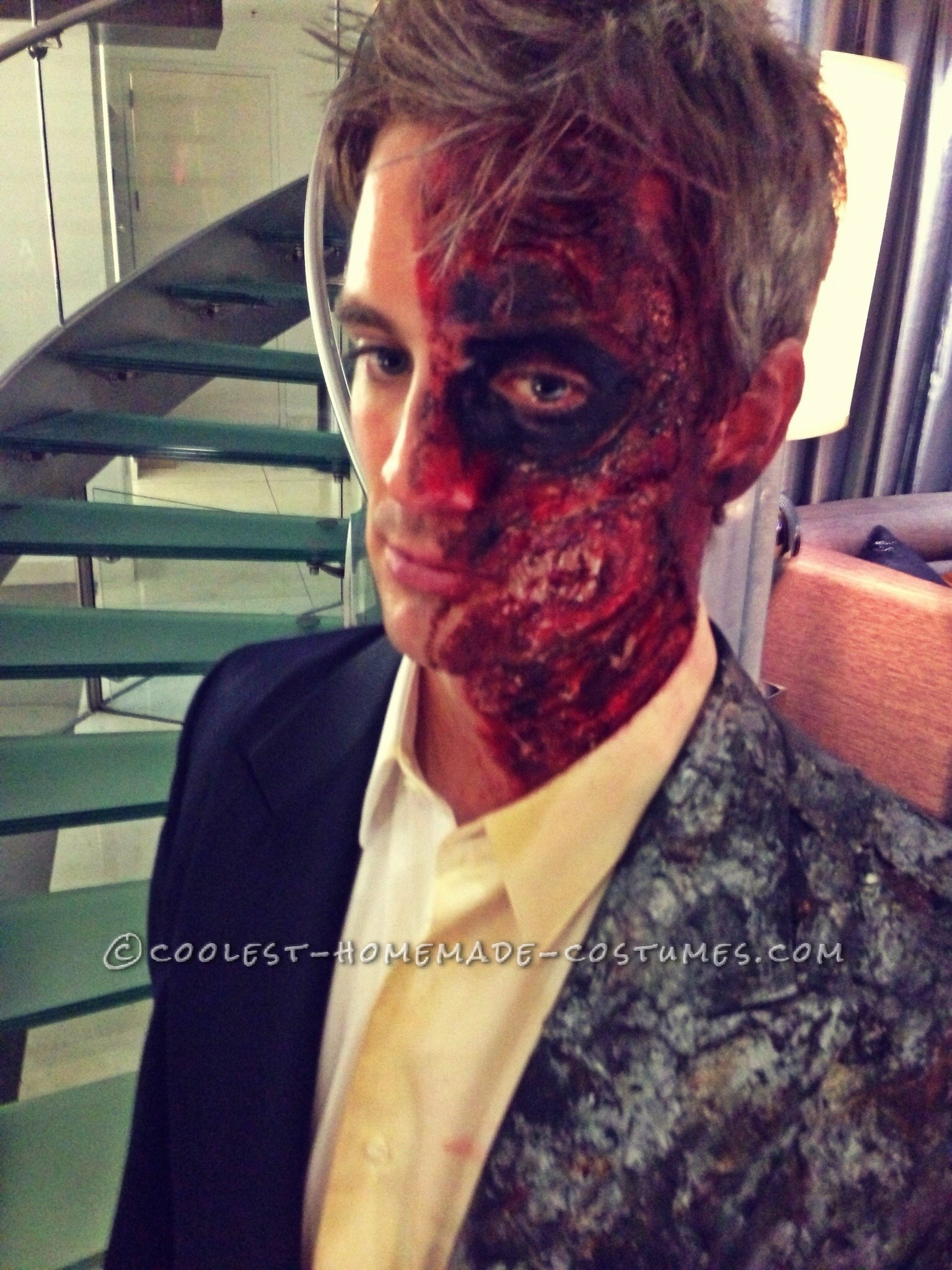 Realistic Homemade Two Face Costume