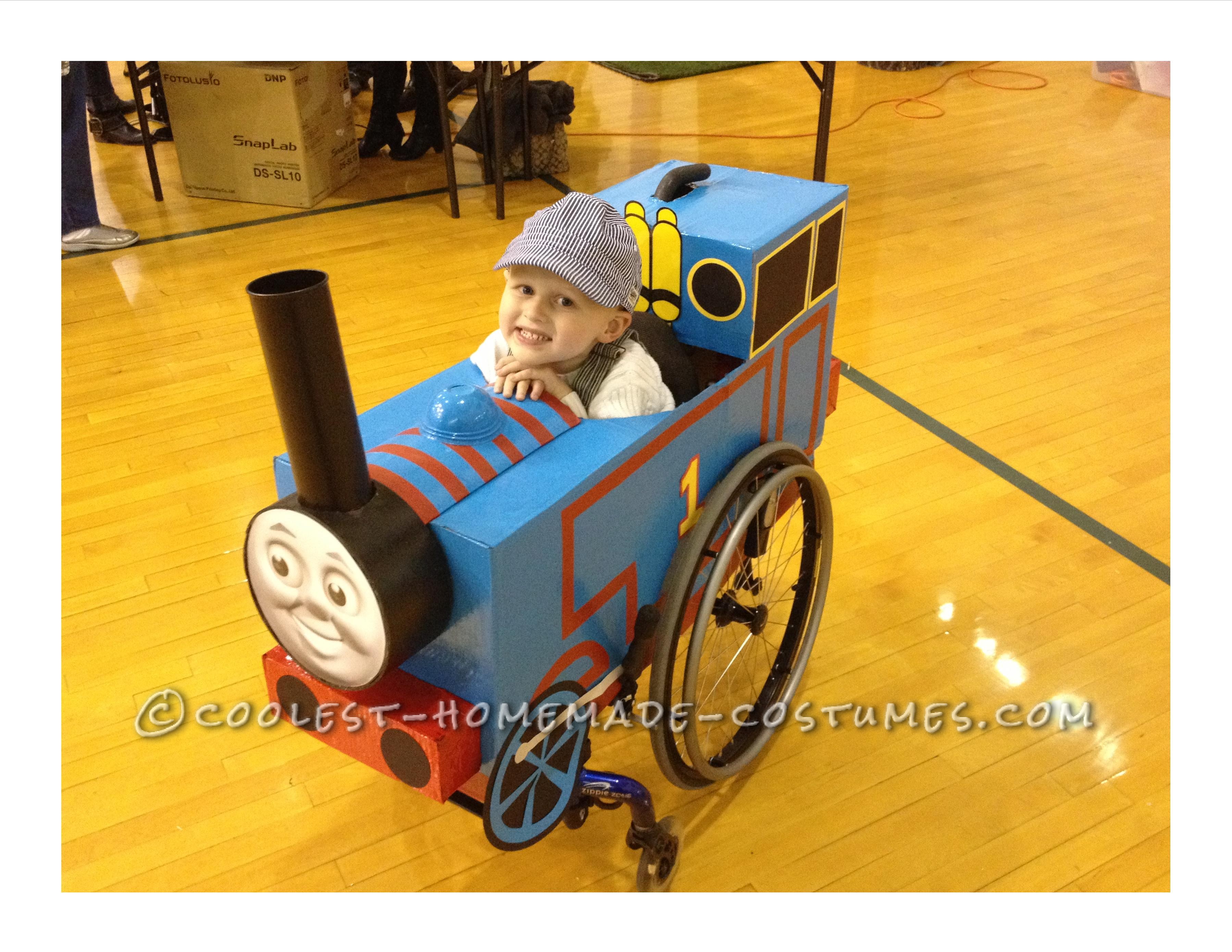 Rolling Thomas the Tank Engine Wheelchair Costume