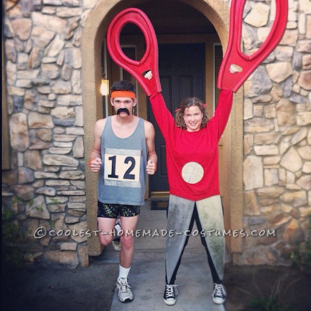 Unique "Running with Scissors" Couple Halloween Costume