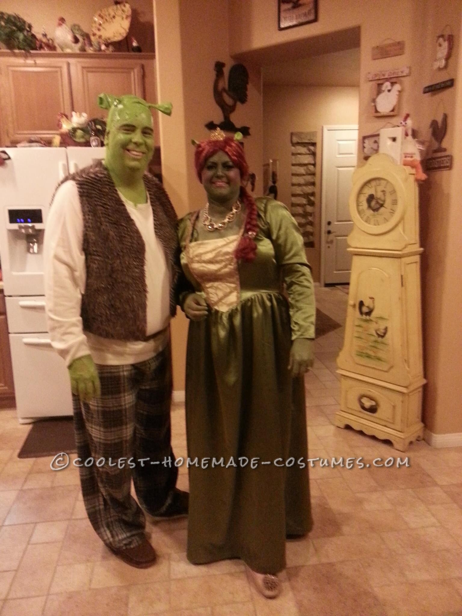 Cool Homemade Couple Costume: Shrek and Fiona Forever!