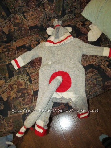 Coolest Homemade Sock Monkey Toddler Halloween Costume