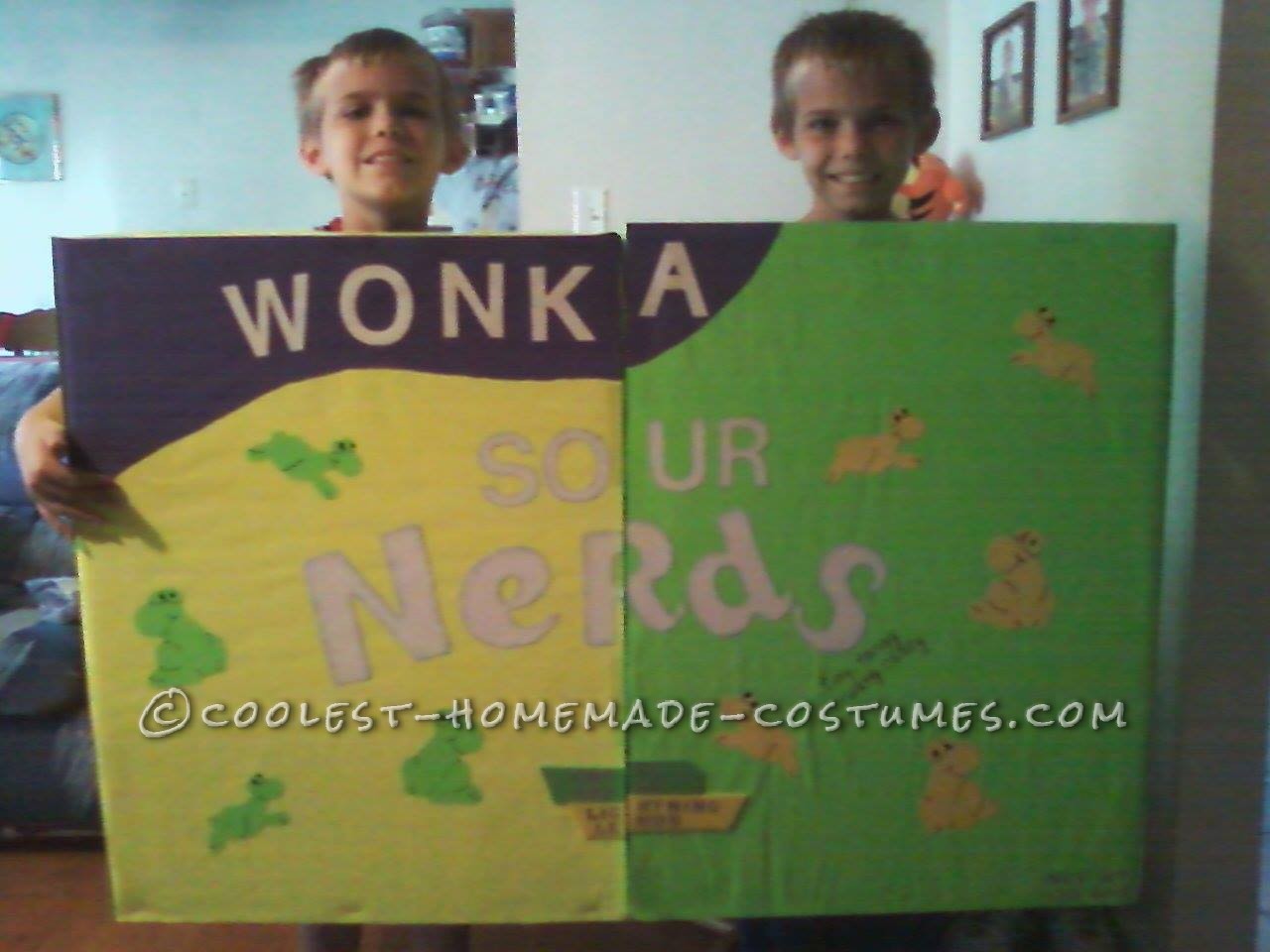 Cool DIY Sour Nerds Costume for Twin Boys