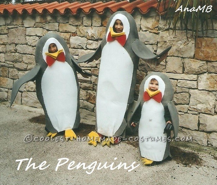 Cool Homemade Group Costume: South Pole Penguins